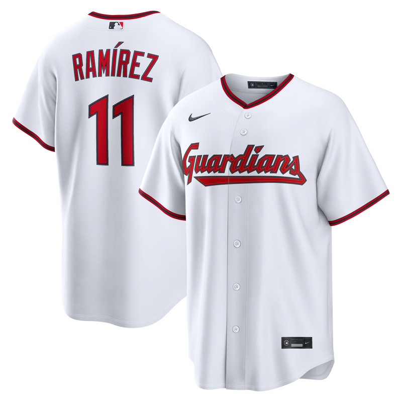 Cleveland Guardians José Ramírez White jersey – view 1