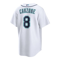 Seattle Mariners Dominic Canzone White jersey – view 4