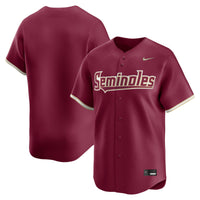 Nike Garnet Florida State Seminoles Baseball Limited Jersey – view 2