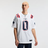 New England Patriots Christian Gonzalez White jersey – view 3