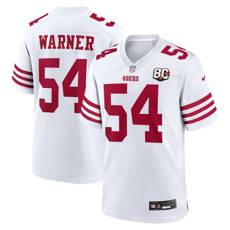 San Francisco 49ers Fred Warner White jersey – view 1