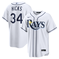 Tampa Bay Rays Liam Hicks White jersey – view 2
