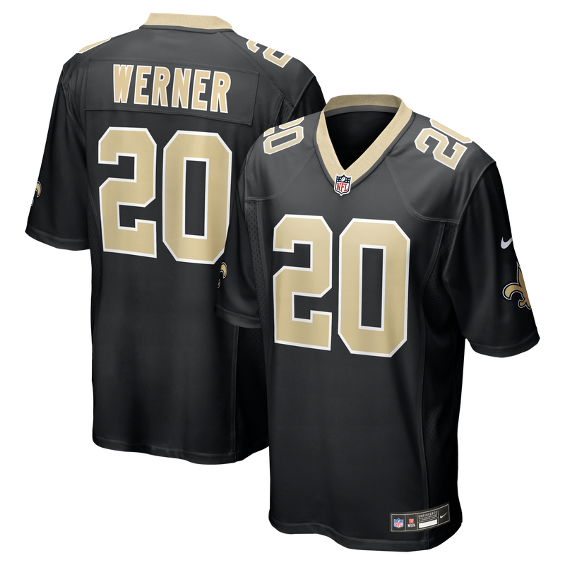 New Orleans Saints Pete Werner Black jersey – view 1