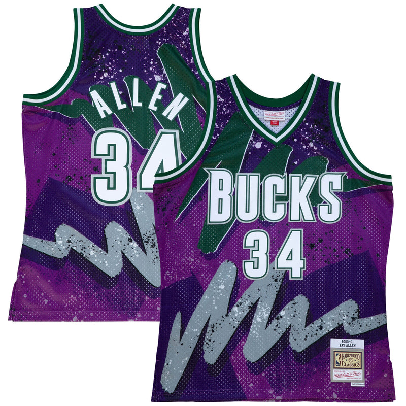 Milwaukee Bucks Ray Allen By Mitchell & Ness Purple jersey – view 1