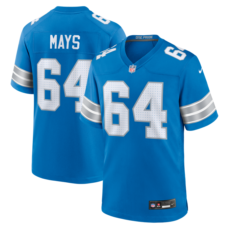 Detroit Lions Cade Mays Blue jersey – view 1