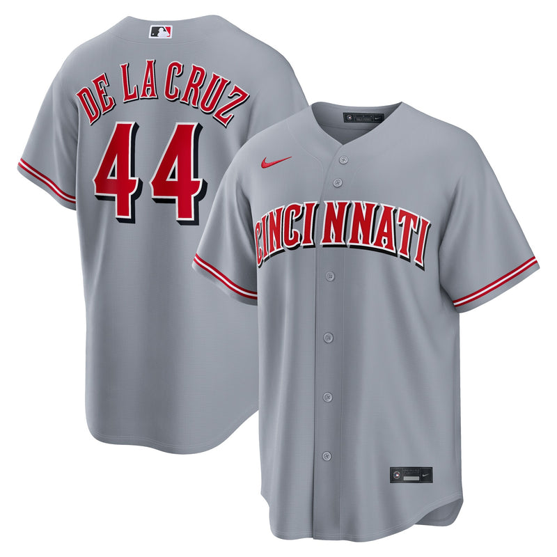 Cincinnati Reds Elly De La Cruz Gray jersey – view 1