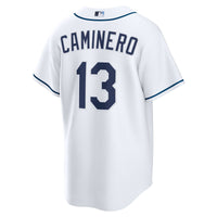 Tampa Bay Rays Junior Caminero White jersey – view 4