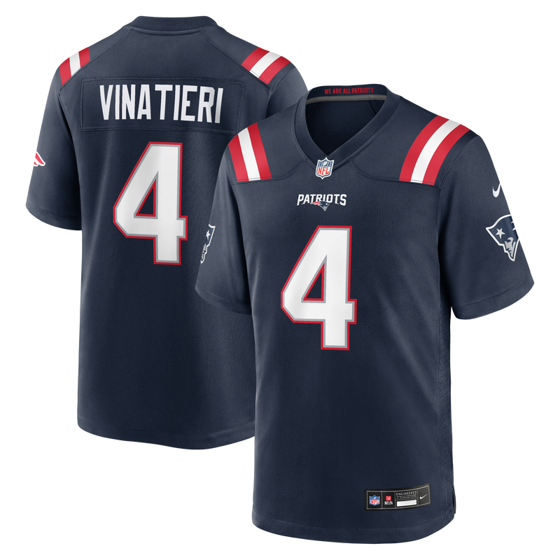 New England Patriots Adam Vinatieri Navy jersey – view 1