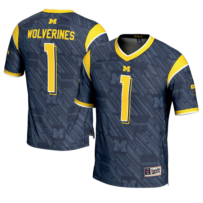 Michigan Wolverines GameDay Greats Navy jersey – view 1
