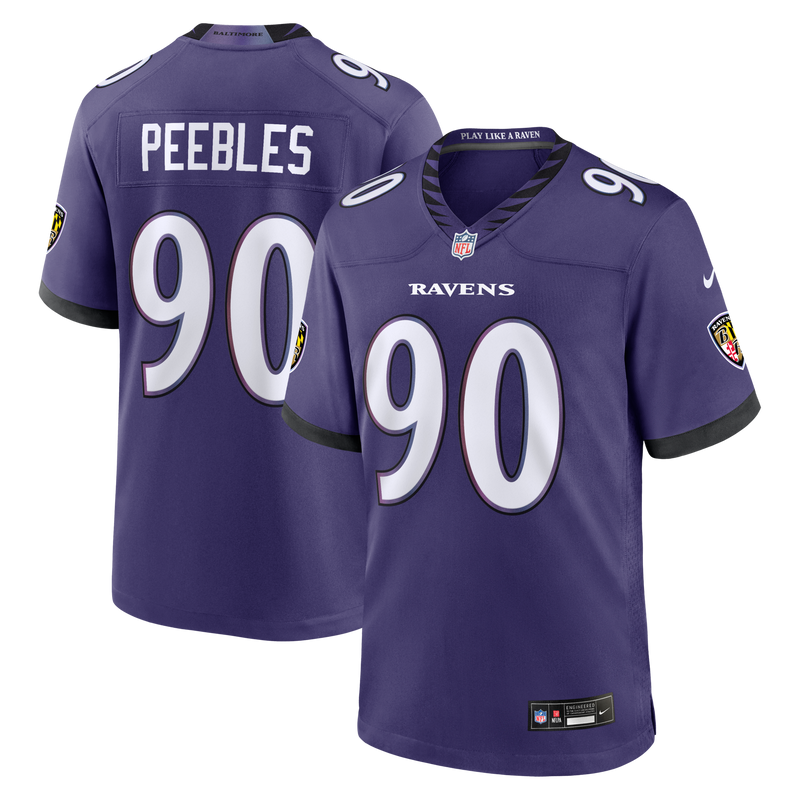 Baltimore Ravens Aeneas Peebles Purple jersey – view 1