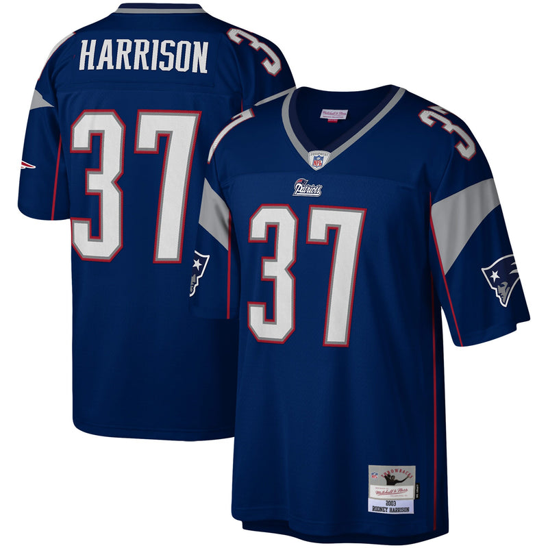 New England Patriots Rodney Harrison Navy jersey – view 1