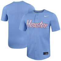 Nike Light Blue Houston Cougars Limited Baseball Jersey – view 1