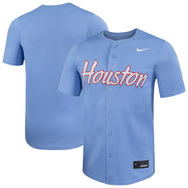 Nike Light Blue Houston Cougars Limited Baseball Jersey – view 1
