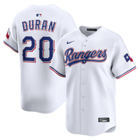 Texas Rangers Ezequiel Duran White jersey – view 1