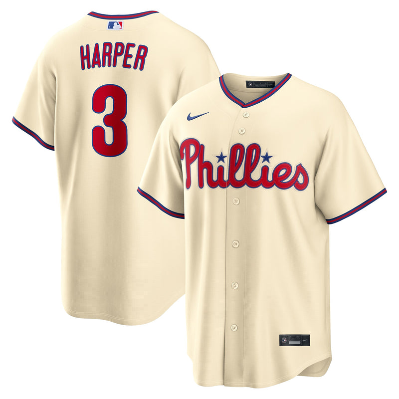 Philadelphia Phillies Bryce Harper Cream jersey – view 1