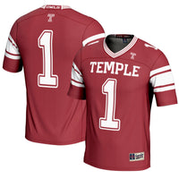 GameDay Greats #1 Cherry Temple Owls Endzone Football Jersey – view 1