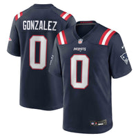 New England Patriots Christian Gonzalez Navy jersey – view 1