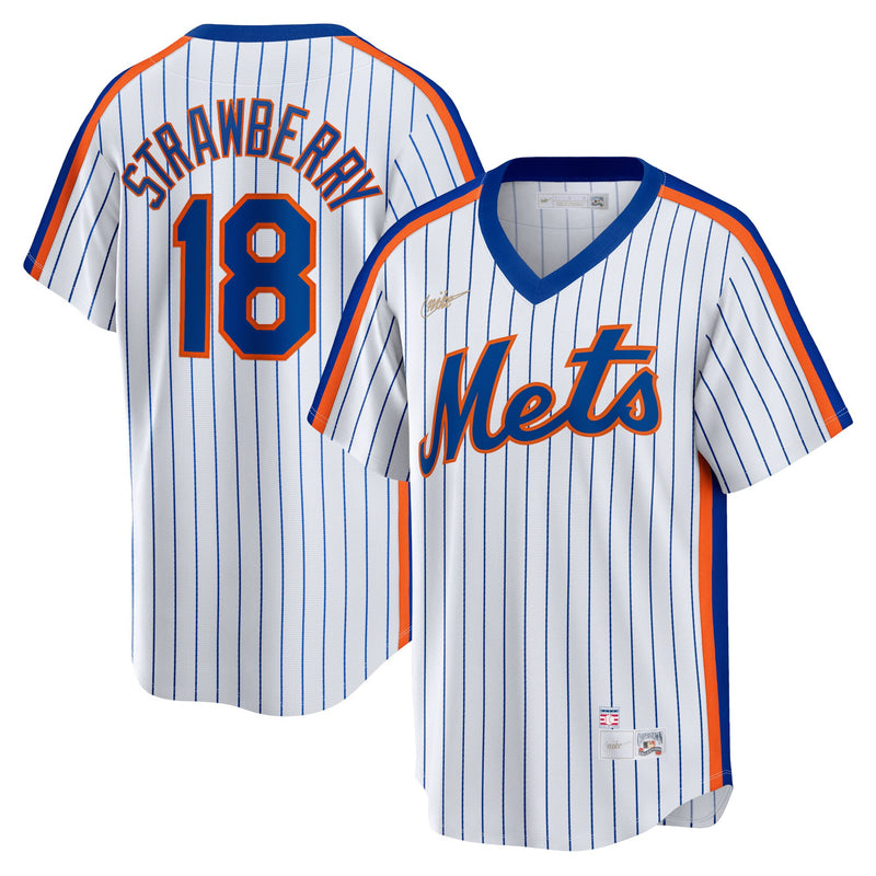 New York Mets Darryl Strawberry White jersey – view 1