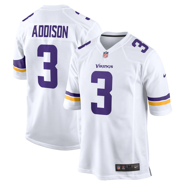 Minnesota Vikings Jordan Addison Nike White Away Game Jersey