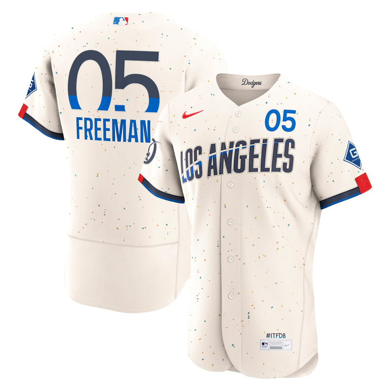 Los Angeles Dodgers Freddie Freeman Cream jersey – view 1