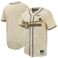Nike Natural Vanderbilt Commodores Replica Full-Button Baseball Jersey – view 2