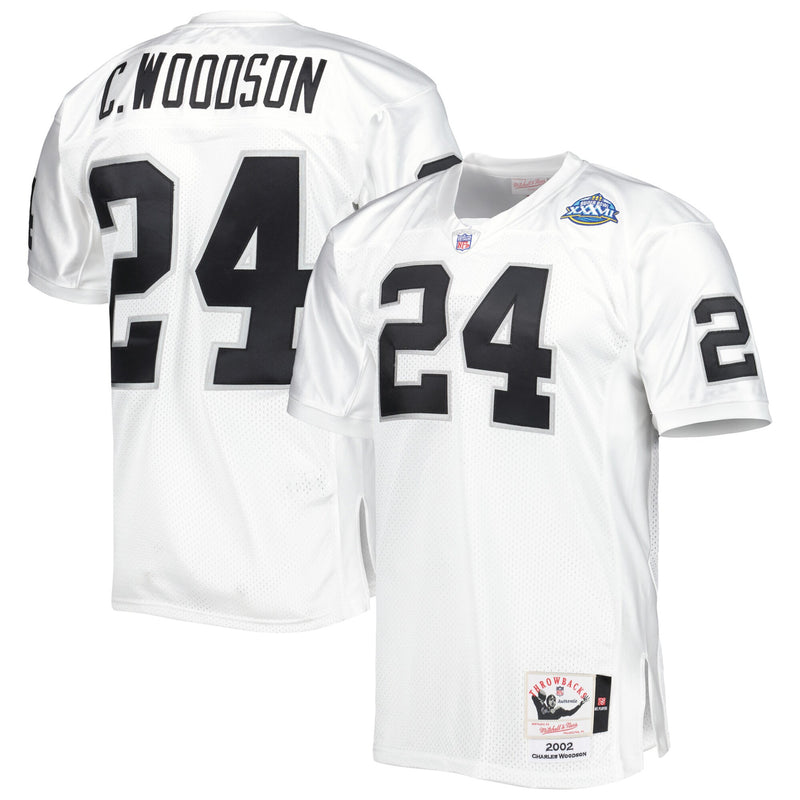 Las Vegas Raiders Charles Woodson White jersey – view 1