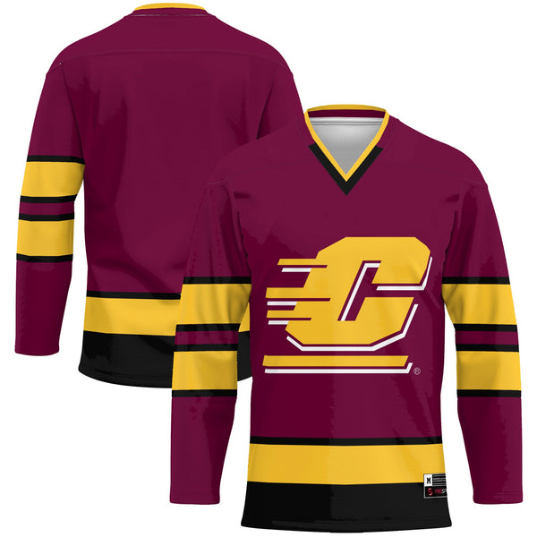 Central Michigan Chippewas GameDay Greats Hockey Jersey - Maroon