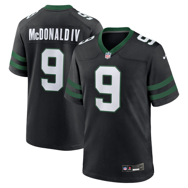 New York Jets Will McDonald IV Nike Legacy Black Alternate Game Jersey