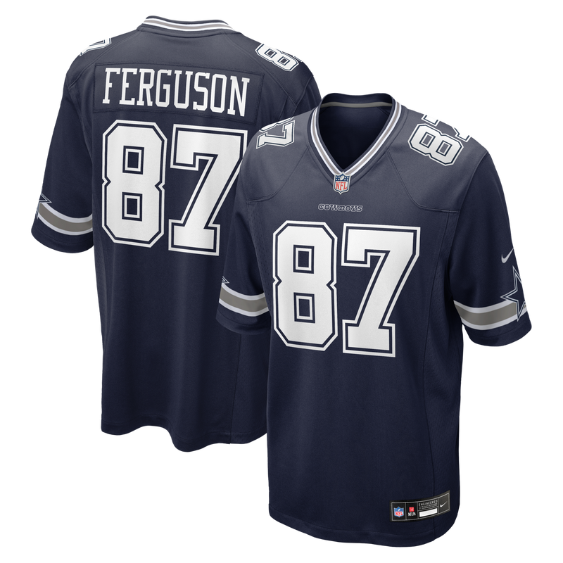 Dallas Cowboys Jake Ferguson Navy jersey – view 1