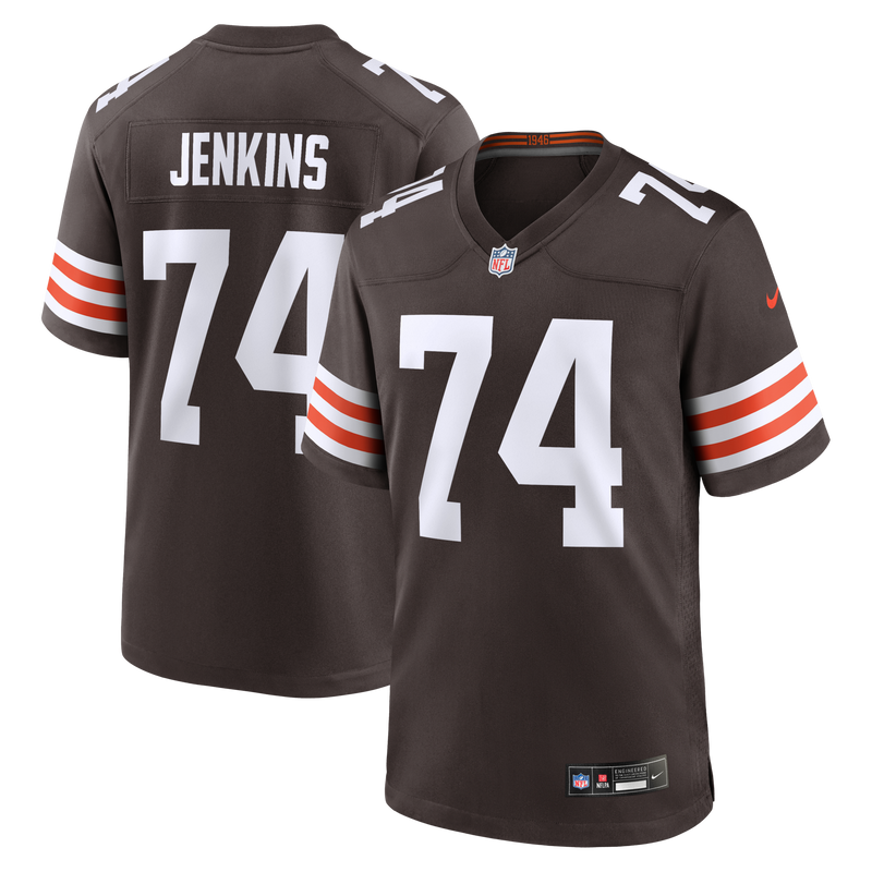 Cleveland Browns Elgton Jenkins Brown jersey – view 1