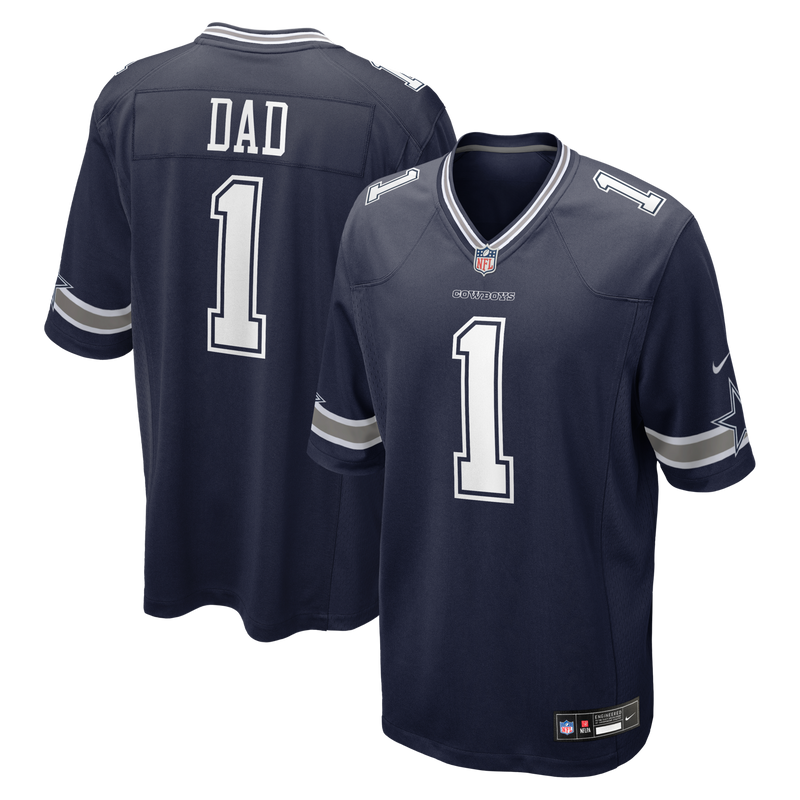Dallas Cowboys Number 1 Dad Navy jersey – view 1