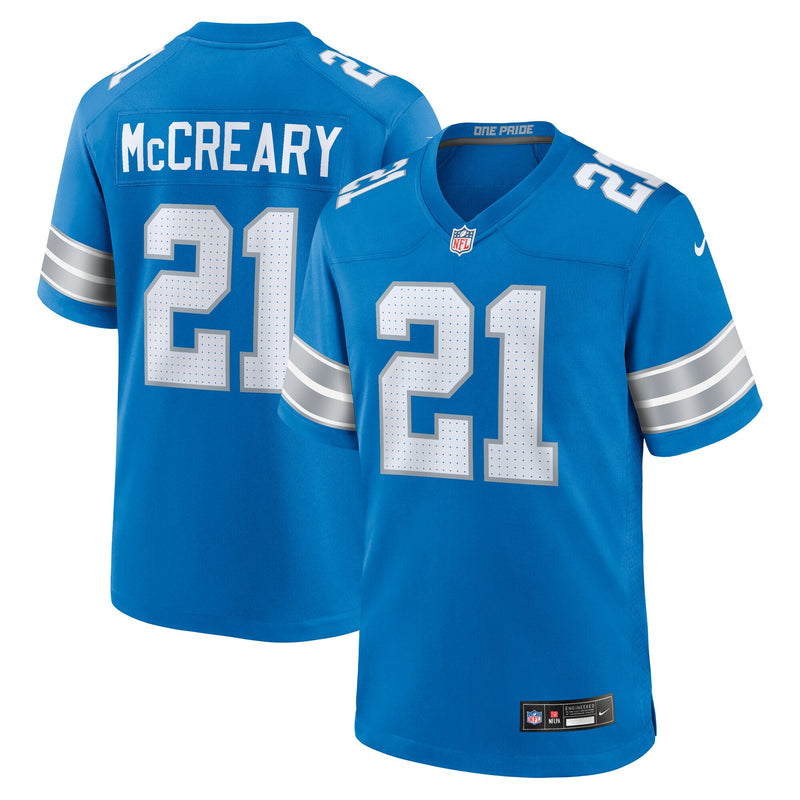 Detroit Lions Roger McCreary Blue jersey – view 1