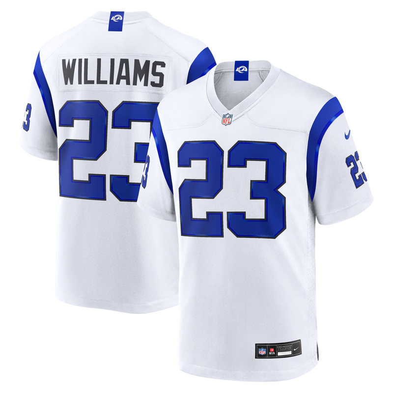 Los Angeles Rams Kyren Williams White jersey – view 1