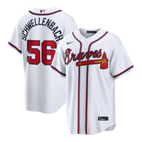 Atlanta Braves Spencer Schwellenbach White jersey – view 1