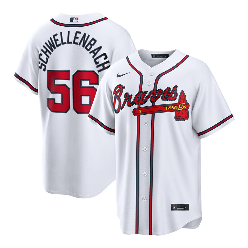 Atlanta Braves Spencer Schwellenbach White jersey – view 1