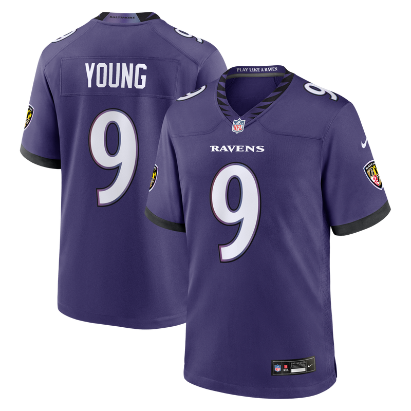 Baltimore Ravens Zion Young Purple jersey – view 1