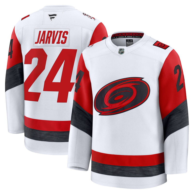 Carolina Hurricanes Seth Jarvis White jersey – view 1
