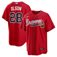 Atlanta Braves Matt Olson Red jersey – view 2
