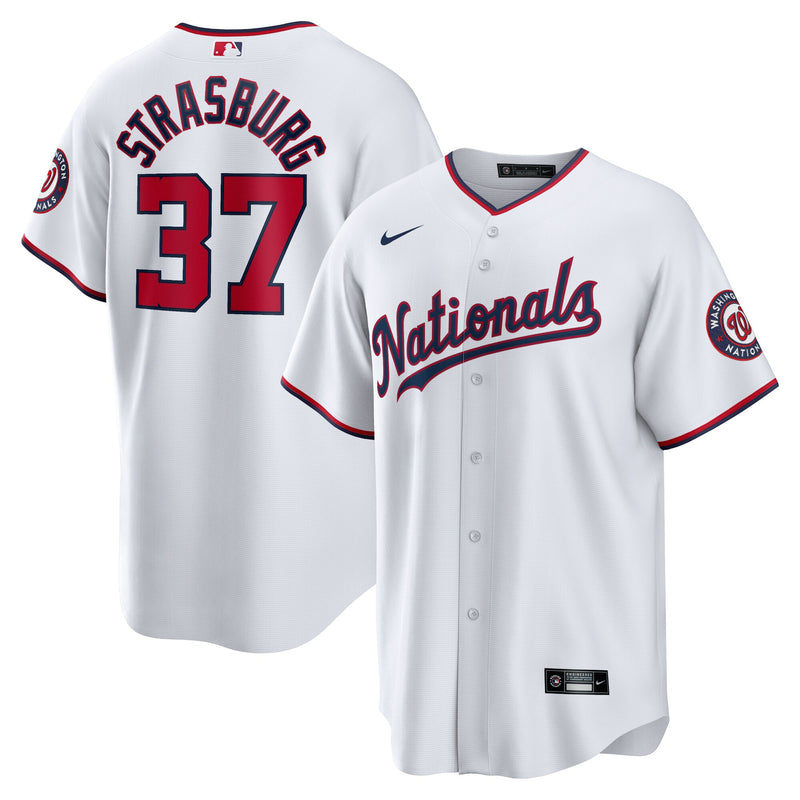 Washington Nationals Stephen Strasburg White jersey – view 1