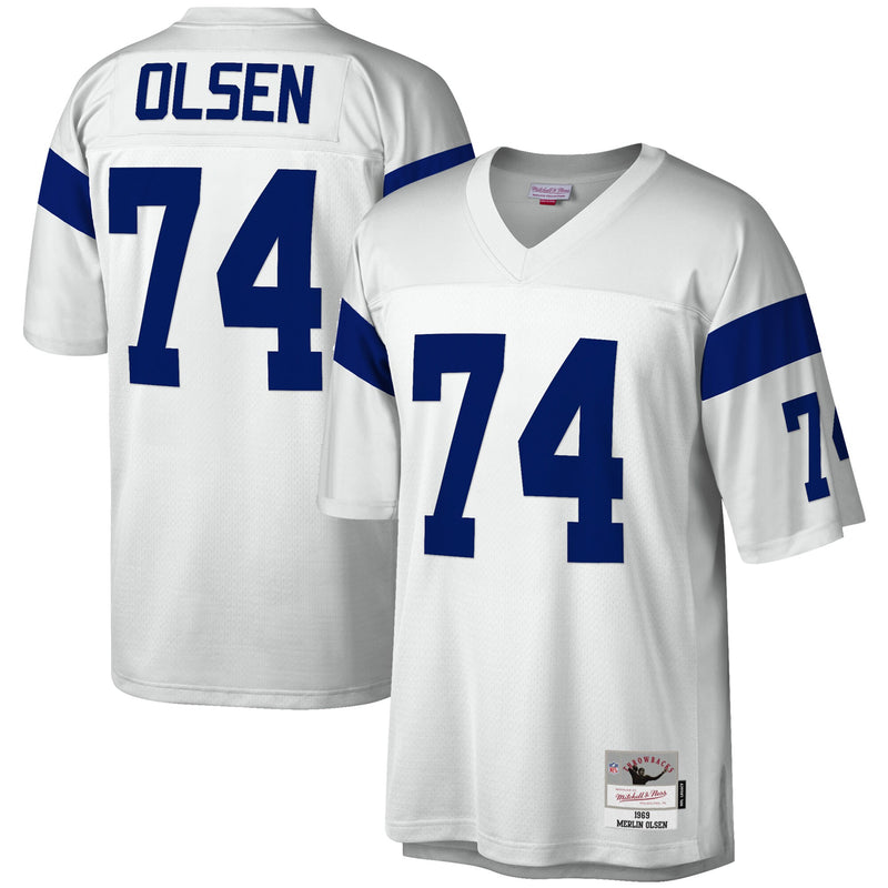 Los Angeles Rams Merlin Olsen White jersey – view 1