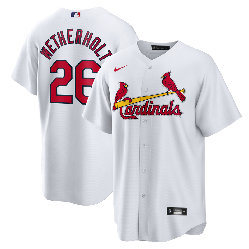 St. Louis Cardinals JJ Wetherholt White jersey – view 1