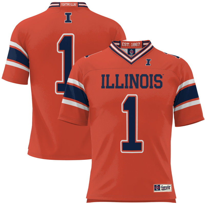 Illinois Fighting Illini Orange jersey – view 1