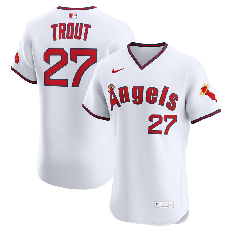 Los Angeles Angels Mike Trout White jersey – view 1