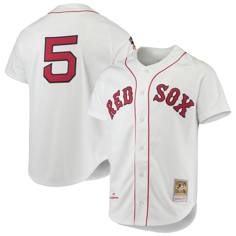 Boston Red Sox Nomar Garciaparra White jersey – view 1