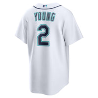 Seattle Mariners Cole Young White jersey – view 4