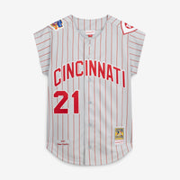 Cincinnati Reds Deion Sanders Gray jersey – view 3