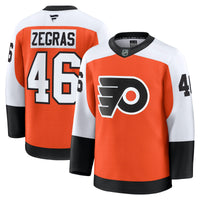 Philadelphia Flyers Trevor Zegras Orange jersey – view 2