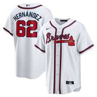 Atlanta Braves Daysbel Hernandez White jersey – view 2