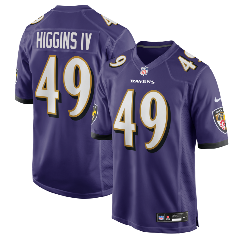 Baltimore Ravens Jay Higgins IV Purple jersey – view 1