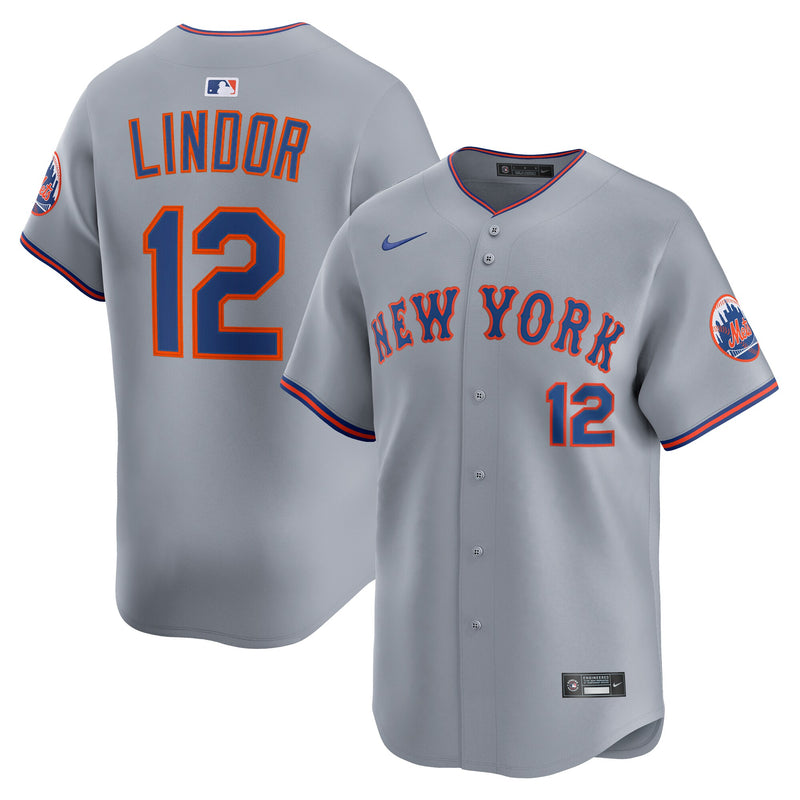 New York Mets Francisco Lindor Gray jersey – view 1